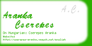 aranka cserepes business card